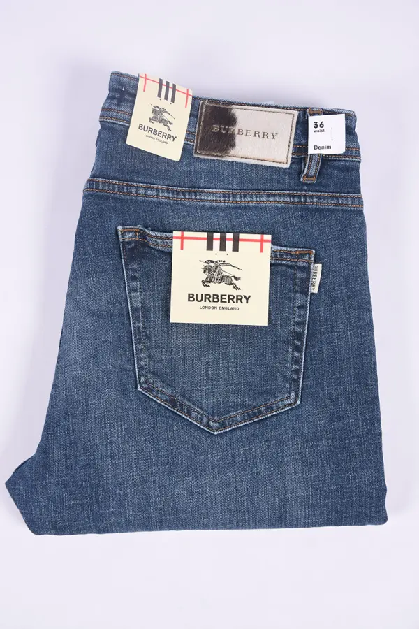 Jean Burberry Coupe Normal Ref-BU012X9 ( Bleu )