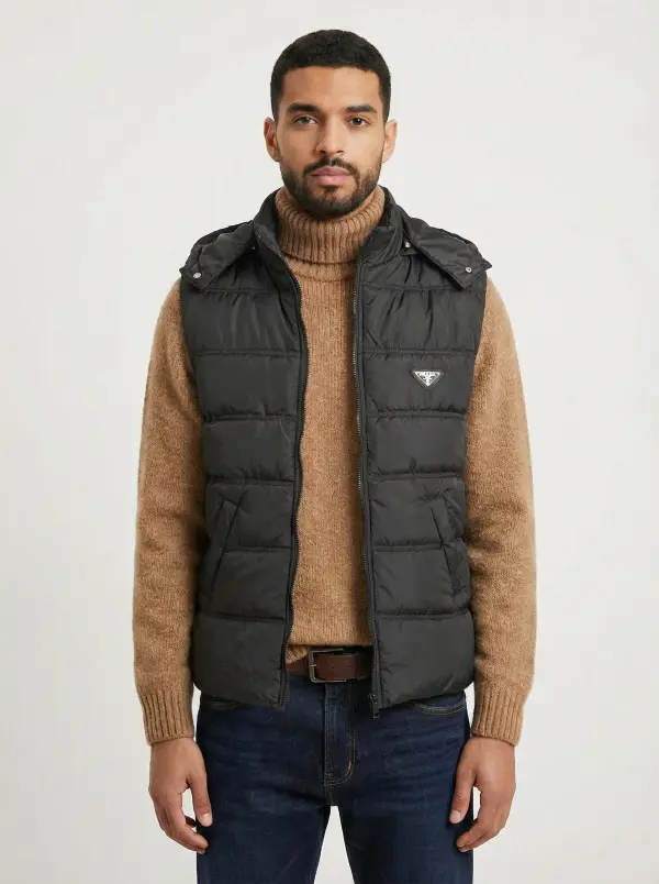 Doudoune Prada Sans Manches Homme (Capuche Amovible)