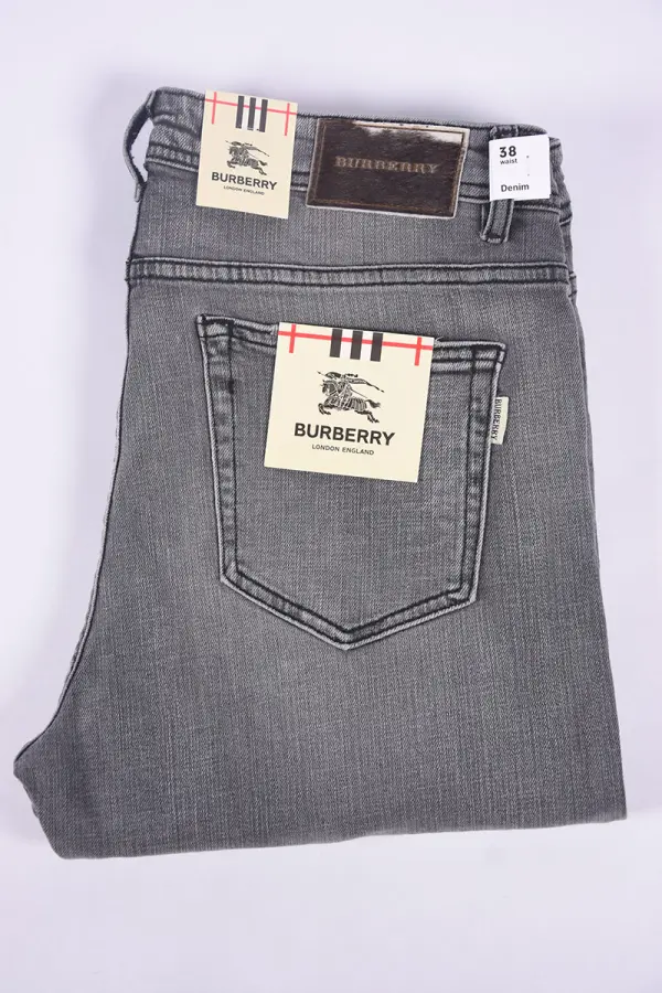 Jean Burberry Coupe Normal Ref-BU012X9 ( Gris )