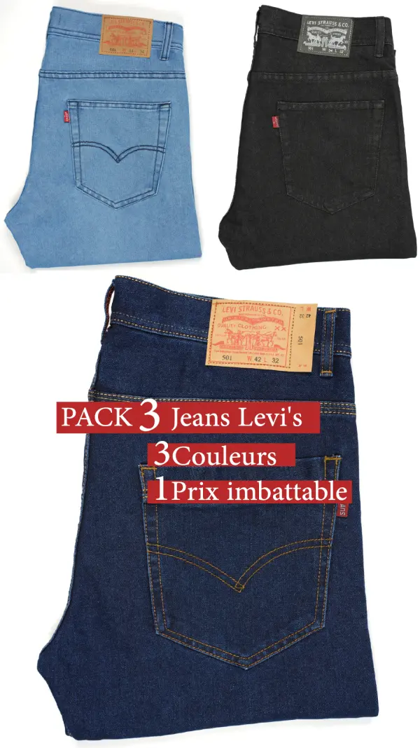 Pack de 3 jeans Levi's® Premuim Coupe Normal Ref-LV77GST3