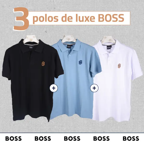 Pack 3 Polos de Luxe Boss Bordé 2025